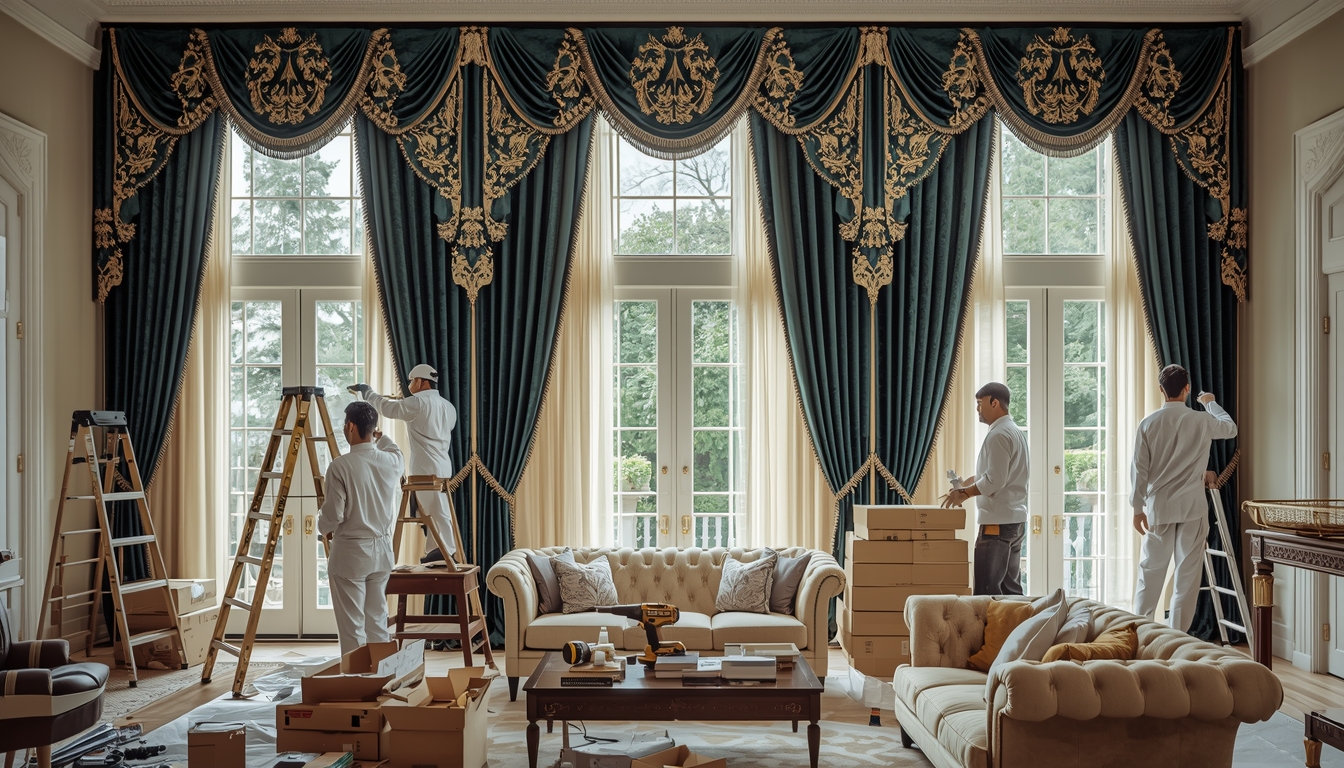 Professional drapery and curtain installation